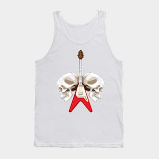 Skull Electric Guitar Music Tank Top